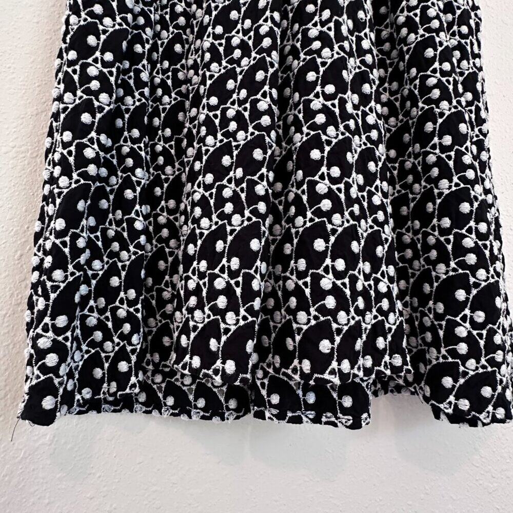 Ann Taylor Loft Eyelet Smocked Yoke Swing Dress, Size Small - Picture 7 of 9